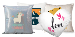 Vinyle textile appliqu&eacute; sur coussins